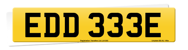Registration number EDD 333E